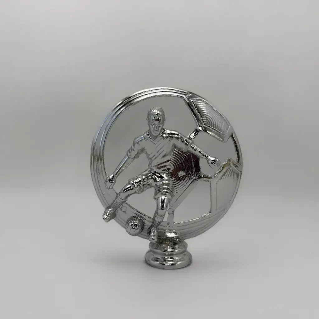 Futbol Pelota Con Jugador Plata