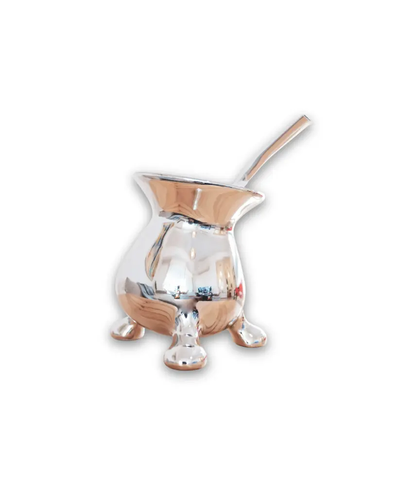 Mate Bocon Metalziado Plateado