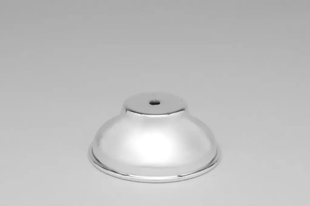 Pie Bajo Metal Nro 5 Diam 120mm Plata
