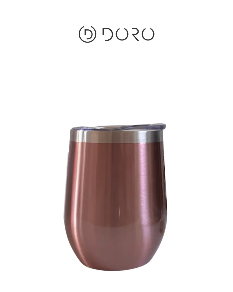 Vaso Termico Acero Rose Gold Con Tapa 350Ml