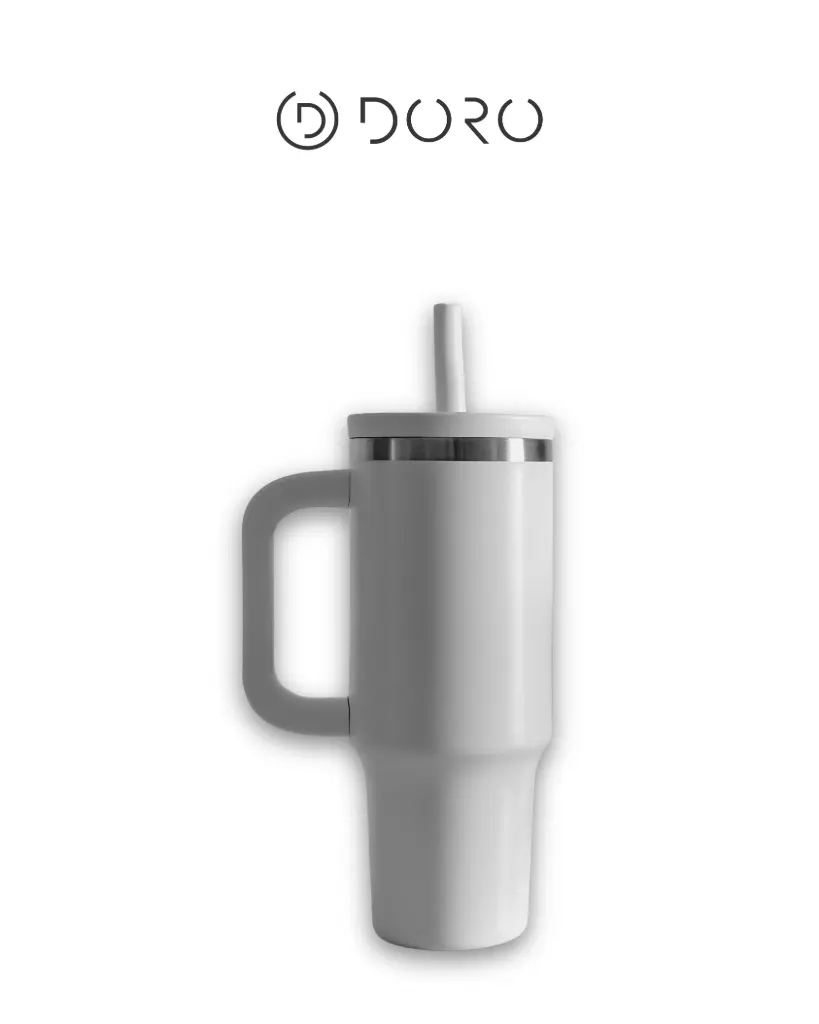 Vaso Termico Quencher 900ml Blanco con manija