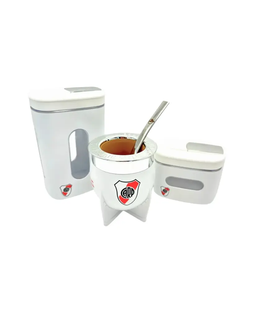 Kit River, Mate Xl + Yerbera Y Azucarera River Plate.