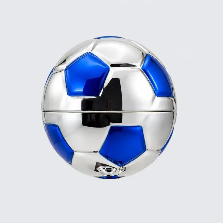 Pelota Futbol 140mm Plata Y Azul