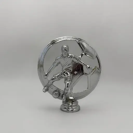 [4061] Futbol Pelota Con Jugador Plata