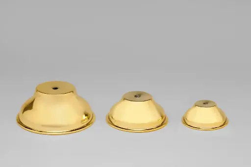 [34500] Pie Bajo Metal Nro 5 Diam 120mm Dorado