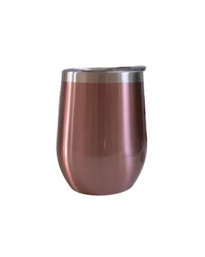 [950183] Vaso Termico Acero Rose Gold Con Tapa 350Ml