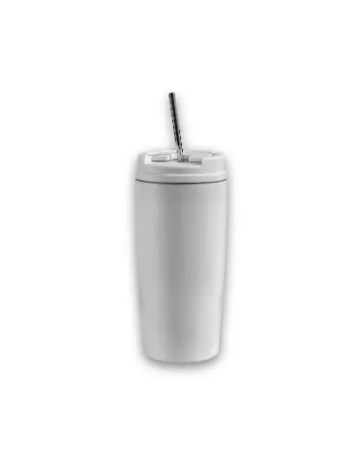 [950282] Vaso Termico Slim 600ml Blanco tapa hermetica