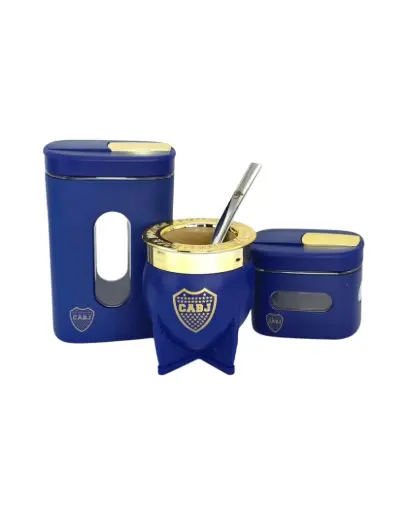 [950320] Kit Boca, Mate Xl + Yerbera Y Azucarera Boca Junior.